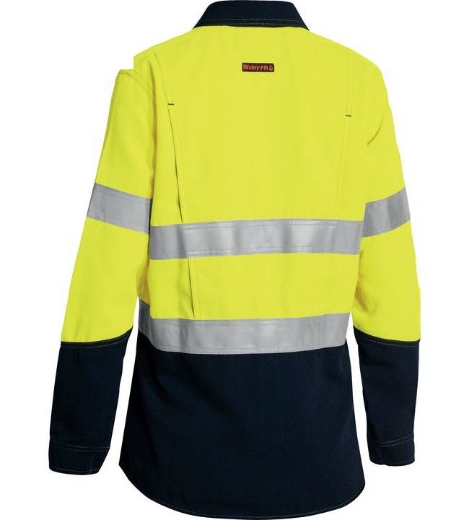 Picture of Bisley,Women's Taped Hi Vis FR Vented Shirt Tencate Tecasafe® Plus 700